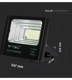 Illuminazione Per Esterno- Faro led con pannello solare 16w, 4000k