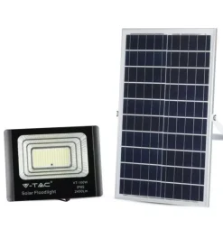 Illuminazione Per Esterno|Faro led con pannello solare e telecomando 6000k, 35w