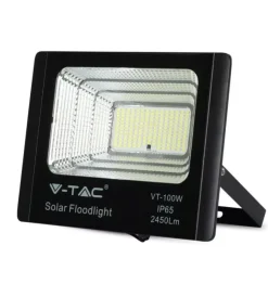Illuminazione Per Esterno|Faro led con pannello solare e telecomando 6000k, 35w