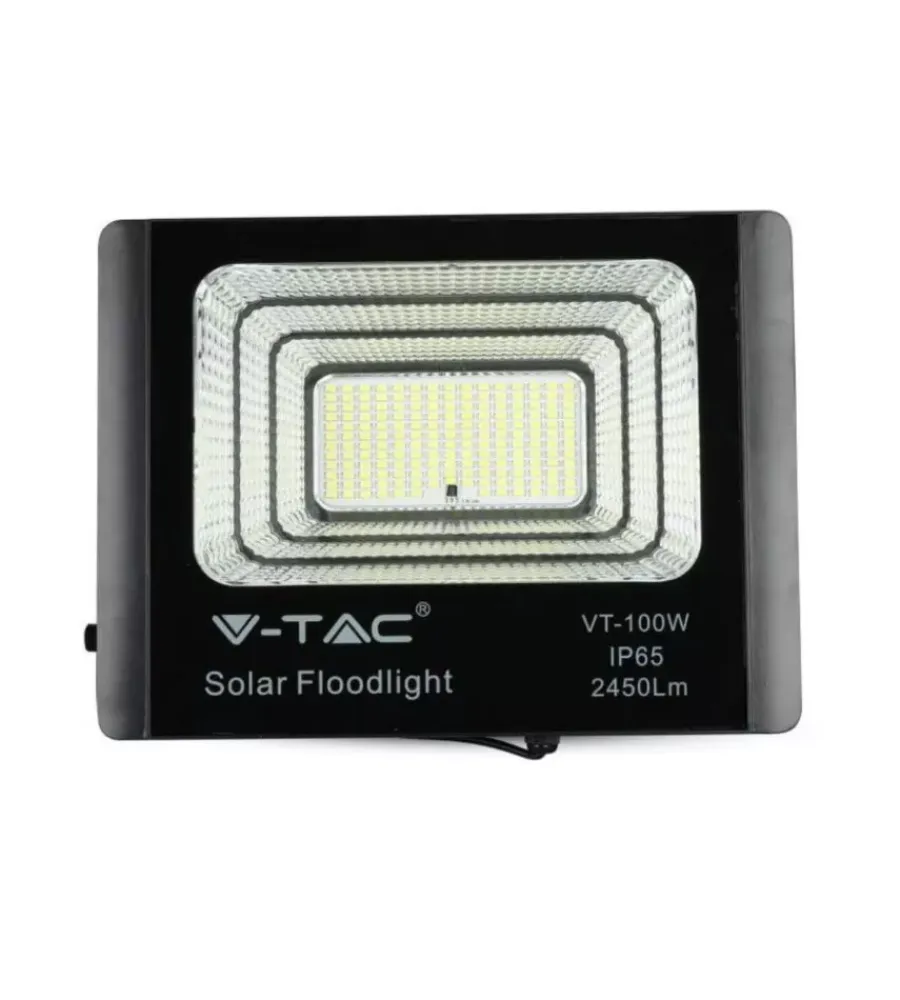 Illuminazione Per Esterno|Faro led con pannello solare e telecomando 6000k, 35w