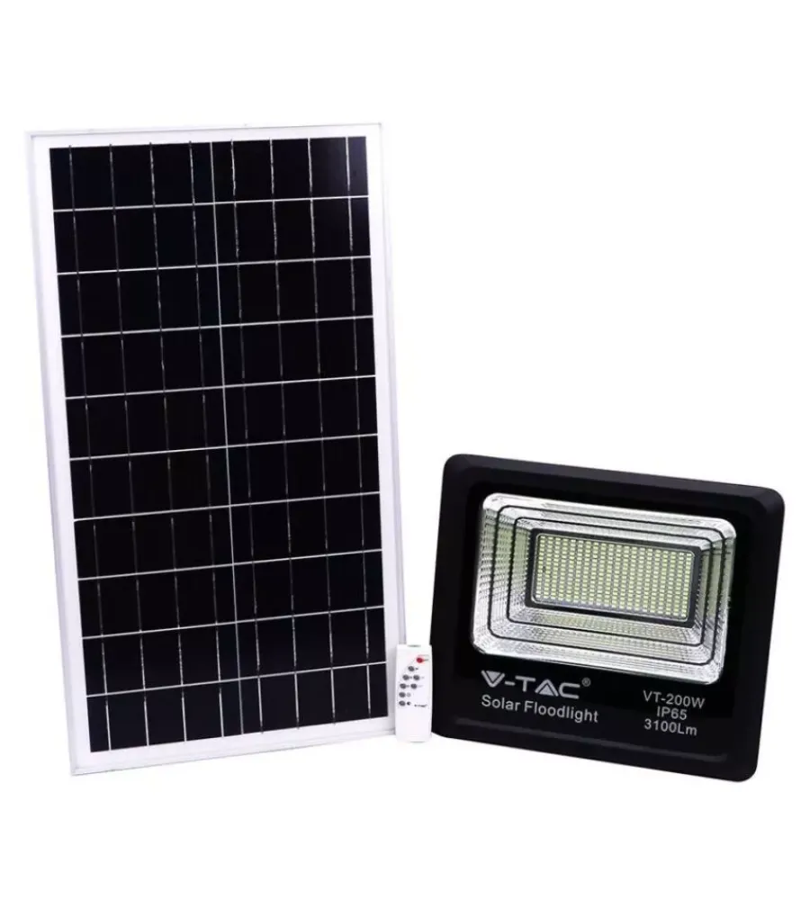 Best Faro led con pannello solare e telecomando 6000k, 40w Illuminazione Per Esterno