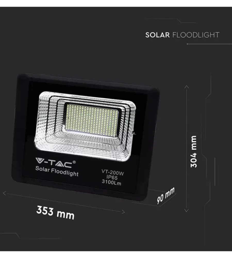 Best Faro led con pannello solare e telecomando 6000k, 40w Illuminazione Per Esterno