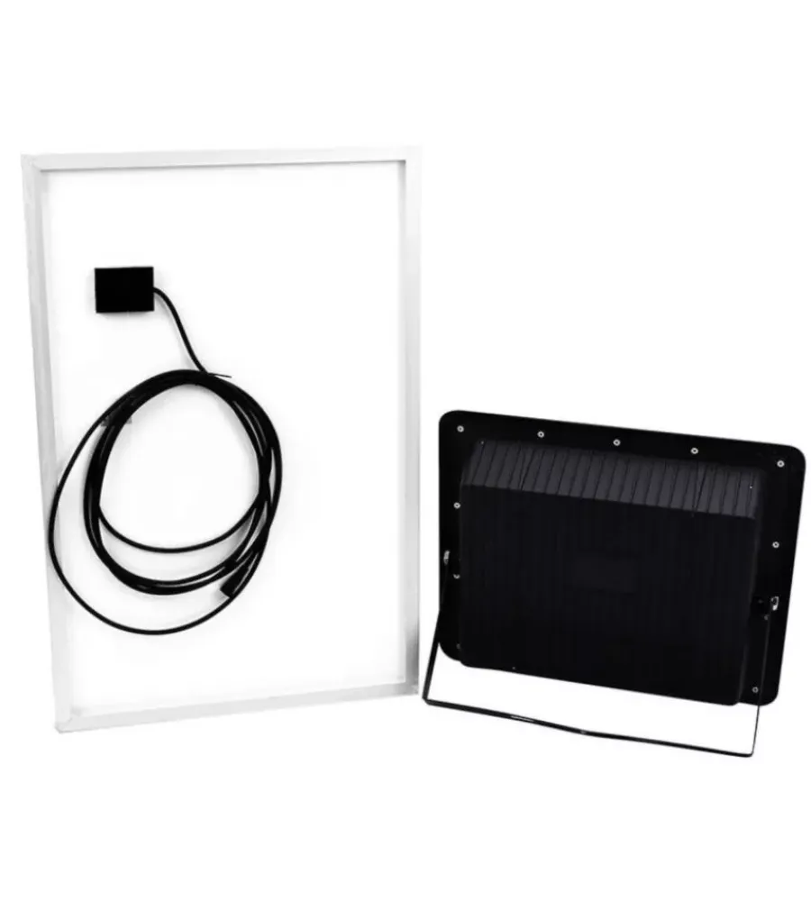Hot Faro led con telecomando e pannello solare 50w, 6000k Illuminazione Per Esterno
