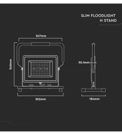 Illuminazione Per Esterno- Faro led da cantiere in alluminio