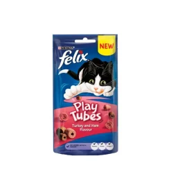 New Felix playtubes con pollo e prosciutto alimento per gatti - 50 grammi. Stick