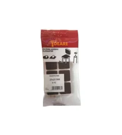 Accessori- Feltrini adesivi quadrati - 25 x 25 mm. - marrone - 8 pz.