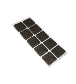 New Feltrini adesivi quadrati - 20 x 20 mm. - marrone - 10 pz. Accessori