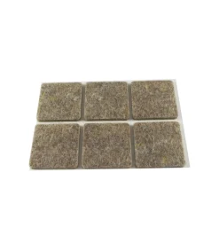 Accessori|Feltrini adesivi quadrati - 30x30 mm. - marrone - 6 pz.