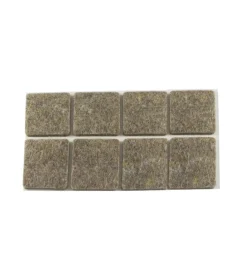 New Feltrini adesivi quadrati - 25x25 mm. - marrone - 8 pz. Accessori