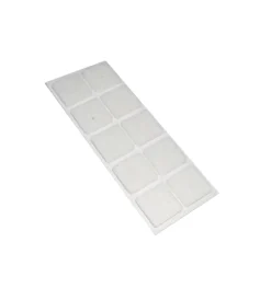 Accessori- Feltrini adesivi quadrati 20 x 20 mm. - bianco - 10 pz.