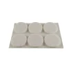 Accessori- Feltrini adesivi tondi - ø 28 mm. - bianco - 6 pz.
