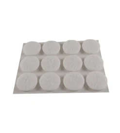 Accessori|Feltrini adesivi tondi - ø 20 mm. - bianco - 12 pz.