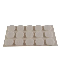 Accessori|Feltrini adesivi tondi - ø 16 mm. - bianco - 15 pz.