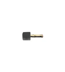 Accessori- Fermaporta con tassello acciaio gomma nera - 2 pz.
