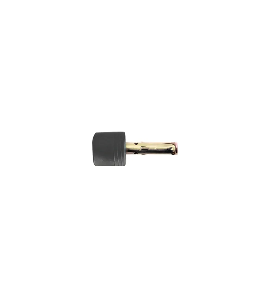 Accessori- Fermaporta con tassello acciaio gomma nera - 2 pz.