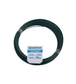Ferramenta Per Esterno- Filo di ferro zincato rivestito pvc verde ø 2,0 mm. 50 mt.