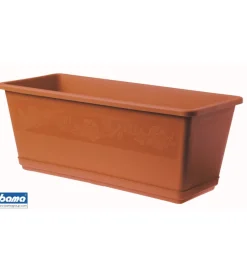 Coltivazione E Cura-Bama Fioriera balconella cm 40 c/sottovaso terracotta