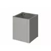 Coltivazione E Cura-Biohort Fioriera da esterno "belvedere midi 50" in acciaio zincato grigio quarzo metallizzato 53x53x61 cm