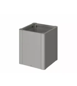 Coltivazione E Cura-Biohort Fioriera da esterno "belvedere midi 50" in acciaio zincato grigio quarzo metallizzato 53x53x61 cm