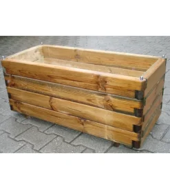 Coltivazione E Cura- Fioriera da esterno con perno in legno di pino 100x40x40 cm