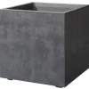 Sale Fioriera da esterno deroma "millenium" forma cubica in resina colore antracite, 39x39x39 cm Coltivazione E Cura