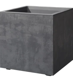 Sale Fioriera da esterno deroma "millenium" forma cubica in resina colore antracite, 39x39x39 cm Coltivazione E Cura