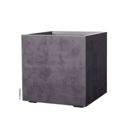 Sale Fioriera da esterno deroma "millenium" forma cubica con ruote in resina colore antracite, 49x49x49 cm Coltivazione E Cura