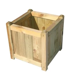 Coltivazione E Cura|Fioriera da giardino "cipro" in legno di pino assemblata 40x40x40 cm