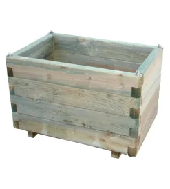 Clearance Fioriera da giardino in legno con perno montata 60x40x40 cm Coltivazione E Cura