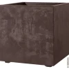 Best Fioriera millennium marrone - cubo 25 cm - deroma Coltivazione E Cura