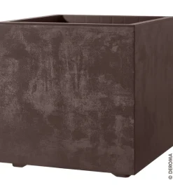 Best Fioriera millennium marrone - cubo 25 cm - deroma Coltivazione E Cura