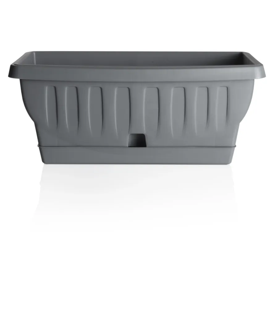 Coltivazione E Cura-Bama Fioriera natura cm 30 grigio