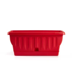 Bama Coltivazione E Cura|Fioriera natura cm 40 rosso corallo