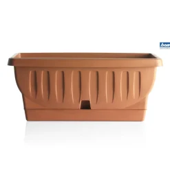 Coltivazione E Cura-Bama Fioriera natura cm. 40 terracotta