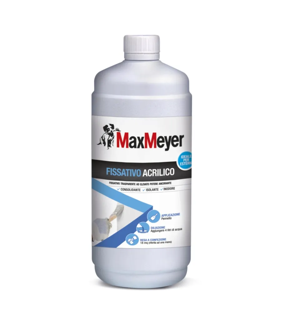 Fondi E Fissativi-MaxMeyer Fissativo acrilico trasparente lt 1