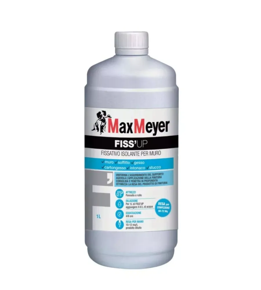 Max Meyer Fondi E Fissativi|Fissativo isolante "fiss'up" trasparente 1 lt