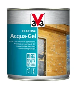 V33 Flatting E Vernici Legno|Flatting acqua-gel - noce scuro - 0,75 litri