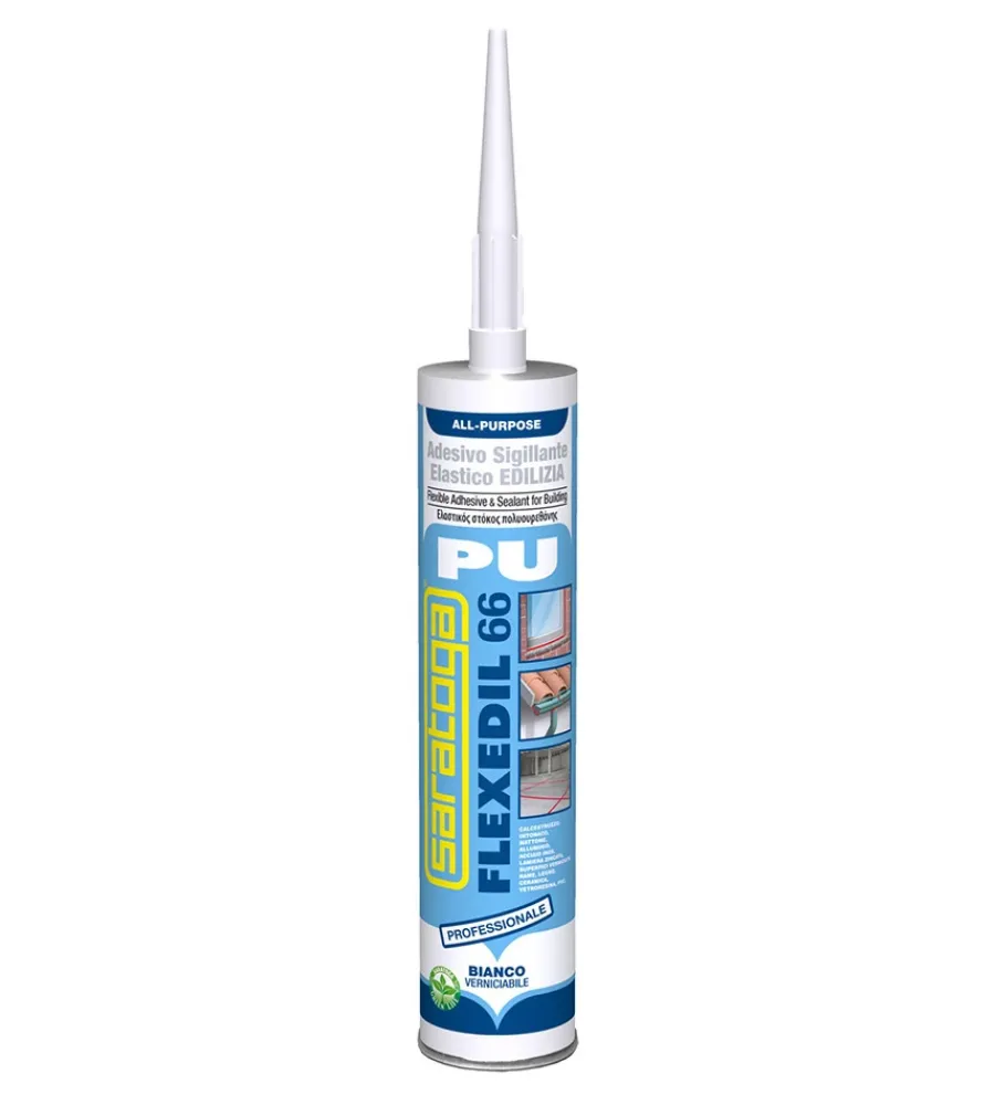 Siliconi E Sigillanti-Saratoga "flexedil" bianco 300 ml - .