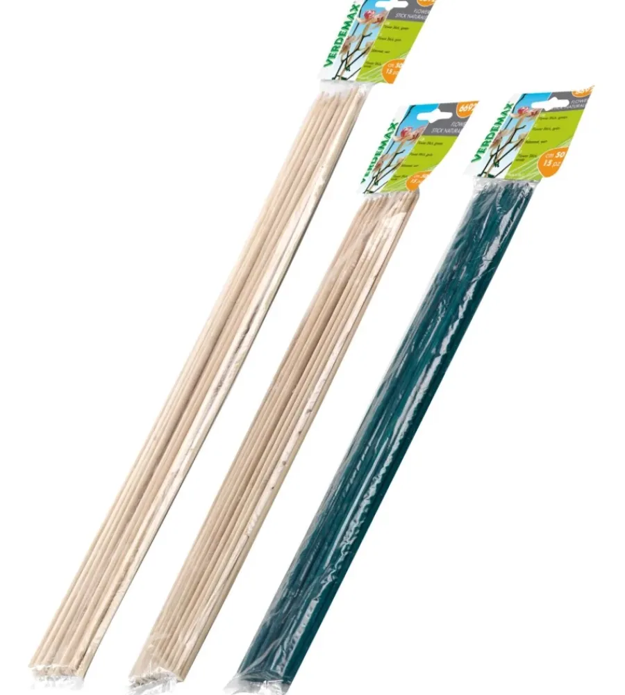 Attrezzatura Giardinaggio-Verdemax Flower stick h50 cm verde 15 pezzi