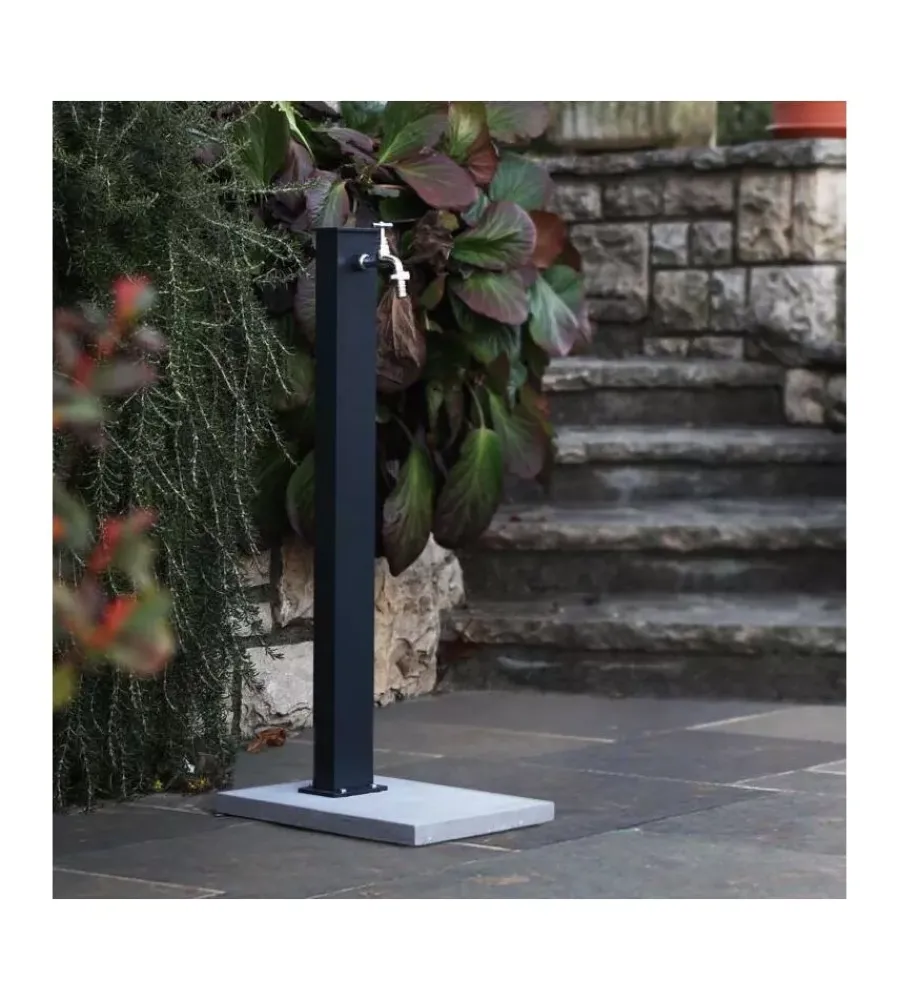 Fontana da giardino vedovella "york" nero, 11x8x82 cm - Fontane, Decorazioni E Pavimentazioni