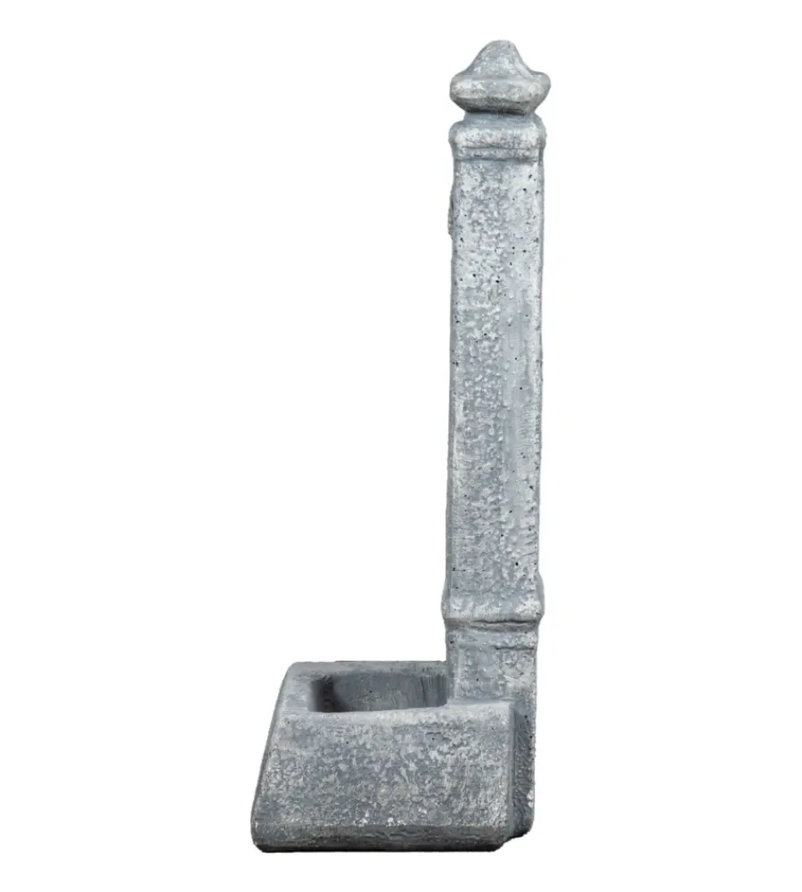 Fontane, Decorazioni E Pavimentazioni-Kam Fontana da giardino vedovella "isernia" in cemento anticato grigio, 29,8x26x79 cm