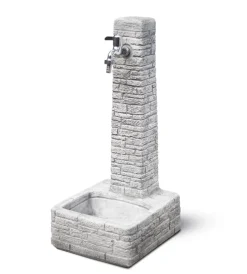 New Fontana da giardino vedovella "clanezzo" anticato grigio, 28x31x66 cm - Fontane, Decorazioni E Pavimentazioni