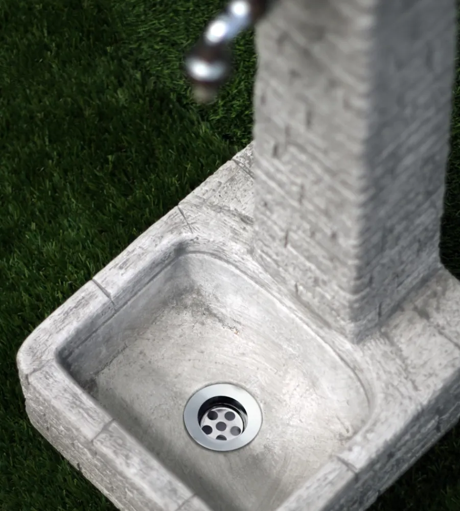 New Fontana da giardino vedovella "clanezzo" anticato grigio, 28x31x66 cm - Fontane, Decorazioni E Pavimentazioni