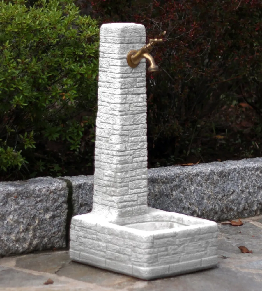 New Fontana da giardino vedovella "clanezzo" anticato grigio, 28x31x66 cm - Fontane, Decorazioni E Pavimentazioni