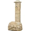 Kam Fontane, Decorazioni E Pavimentazioni|Fontana da giardino vedovella "savona" anticata color nocciola, 47x47x92 cm -