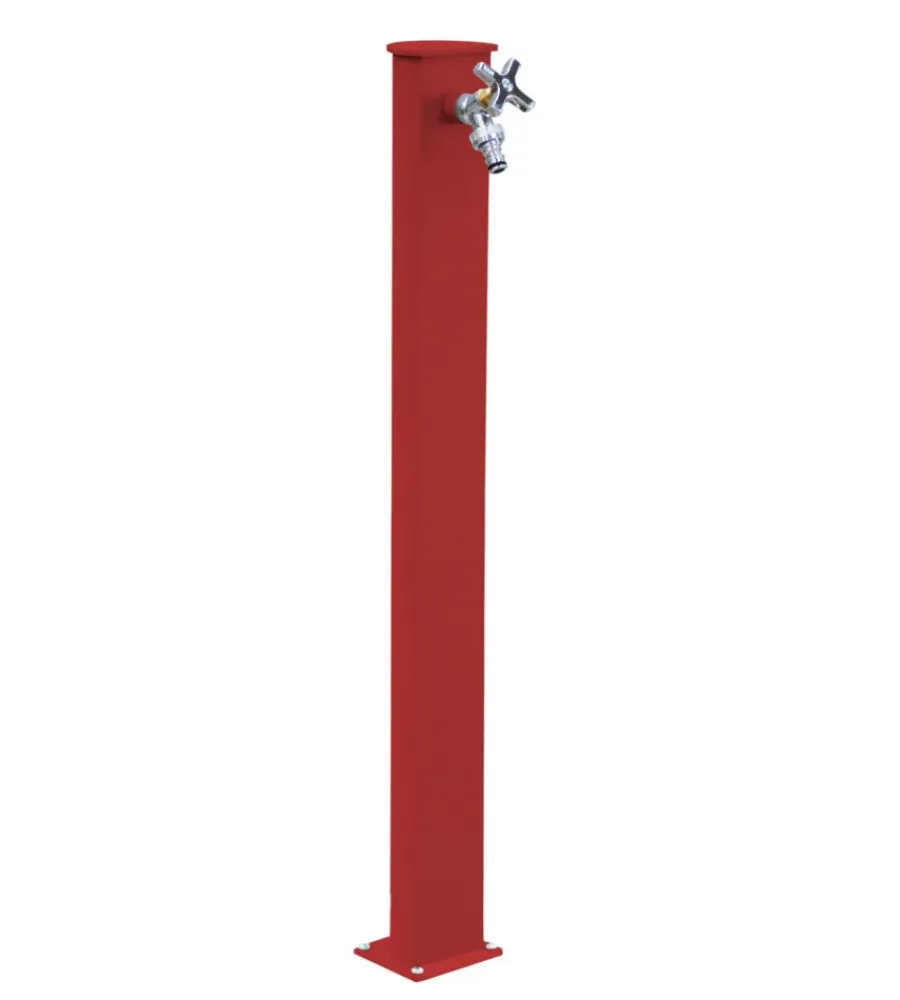 Discount Fontana da giardino vedovella "belfast" in alluminio colore rosso, 9,5x11x82 cm Fontane, Decorazioni E Pavimentazioni