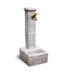 Discount Fontana vedovella anticata "iglesias" colore grigio -  30x41x75 cm Fontane, Decorazioni E Pavimentazioni