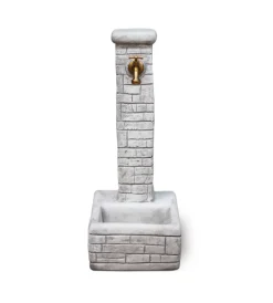 Discount Fontana vedovella anticata "iglesias" colore grigio -  30x41x75 cm Fontane, Decorazioni E Pavimentazioni