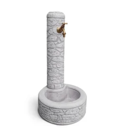 Sale Fontana vedovella anticata "arnosto" colore grigio - 40x40x81 cm Fontane, Decorazioni E Pavimentazioni