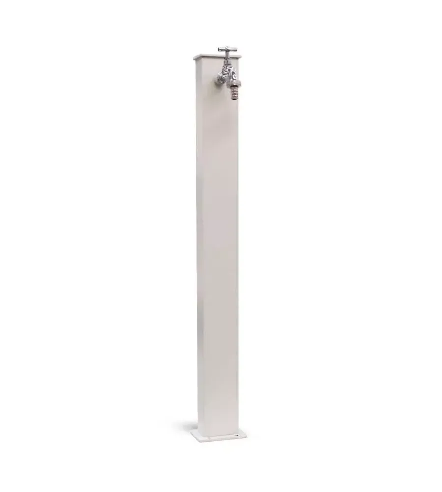 Sale Fontana vedovella moderna "york" in alluminio bianco - 11x8x82 cm Fontane, Decorazioni E Pavimentazioni